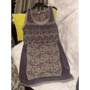 Johnny Was Cupra Rayon Eyelet Embroidered Shift Tunic Dress, Size S C31